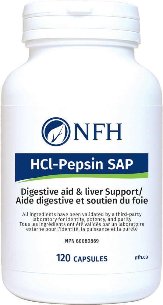NFH HCL PEPSIN SAP 120 CAPS