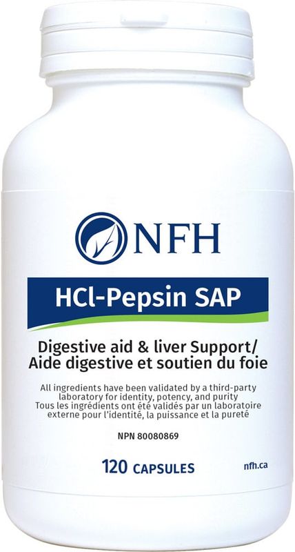 NFH HCL PEPSIN SAP 120 CAPS