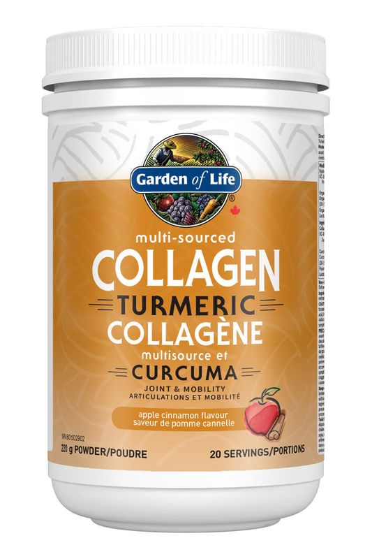 GARDEN OF LIFE MULTI SOURCED COLLAGEN TURMERIC APPLE CINNAMON 220G