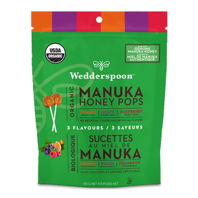 WEDDERSPOON ORGANIC MANUKA POPS ORGANIC HONEY VARIETY PACK 120G