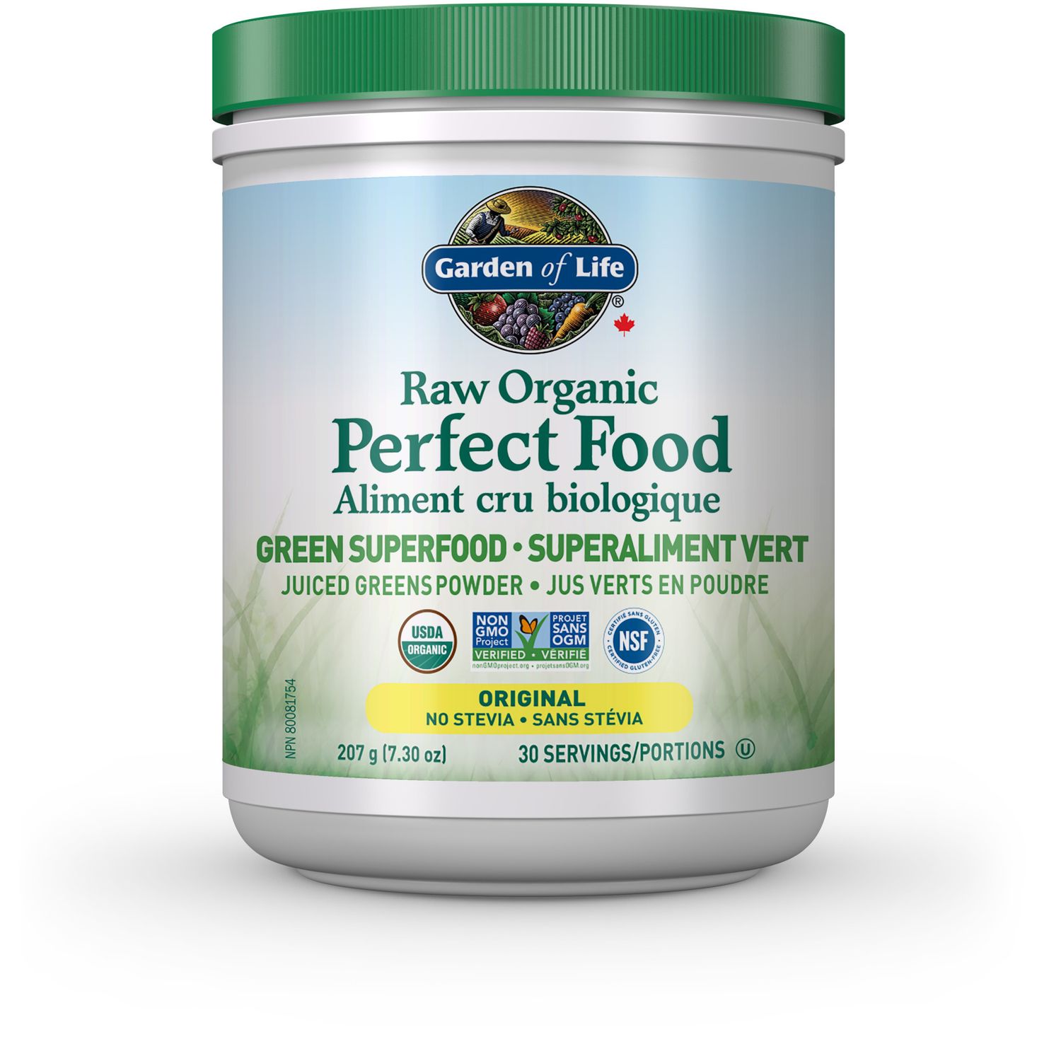 GARDEN OF LIFE RAW ORGANIC PERFECT FOOD ORIGINAL 207G
