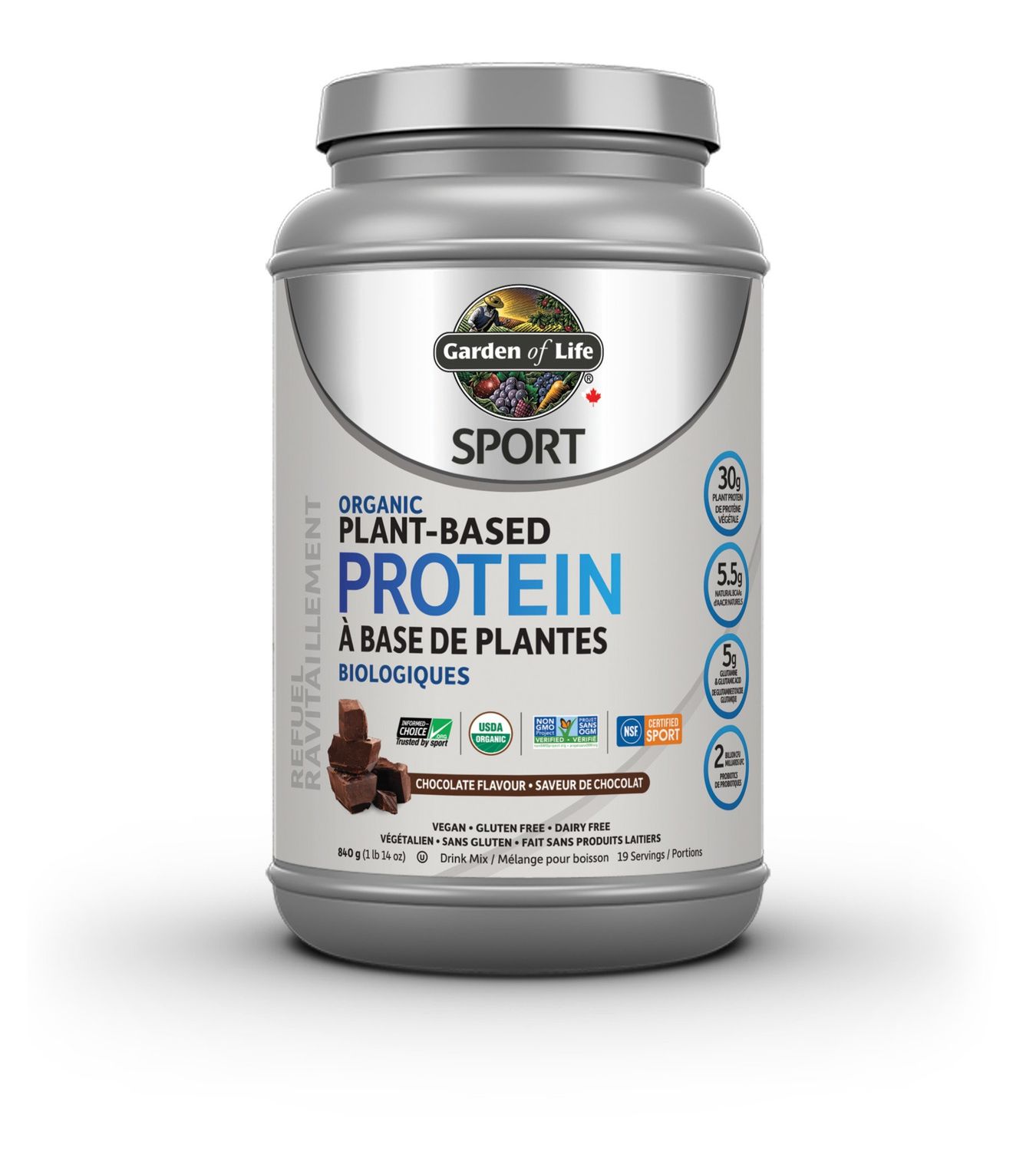 GARDEN OF LIFE SPORT ORGANIC PLANT BASED PROTEIN CHOCOLATE 840g