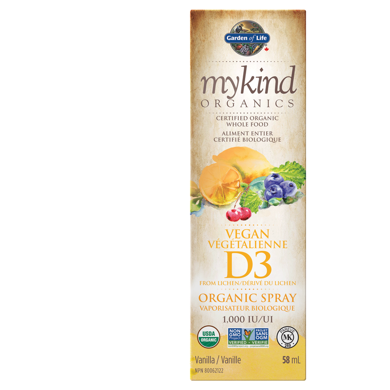 GARDEN OF LIFE MYKIND ORGANICS VEGAN D3 ORGANIC SPRAY VANILLA 58ML