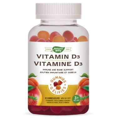 NATURE'S WAY VITAMIN D GUMMIES 60 VEGGIE GUMMIES