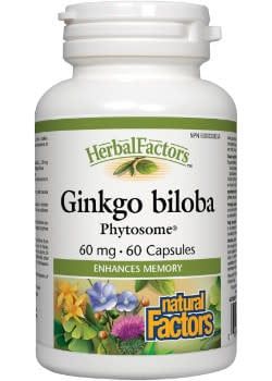 NATURAL FACTORS GINKGO BILOBA PHYTOSOME 60MG 60CAPS
