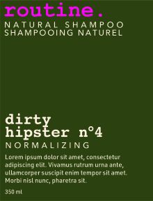 ROUTINE DIRTY HIPSTER SHAMPOO 350ML