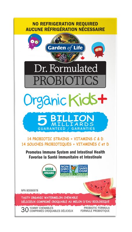 GARDEN OF LIFE DR F ORGANIC KIDS+ CHEW 5-B SS WATERMELOW 30CT
