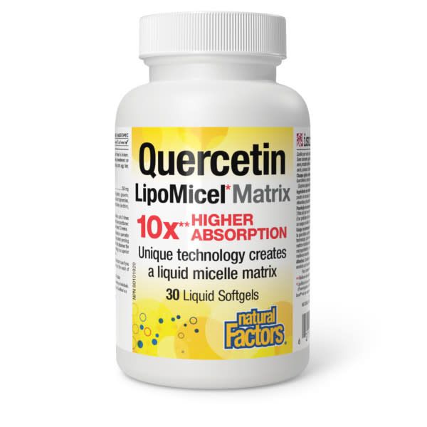 NATURAL FACTORS QUERCETIN LIPOMICEL MATRIX 30 SOFTGELS