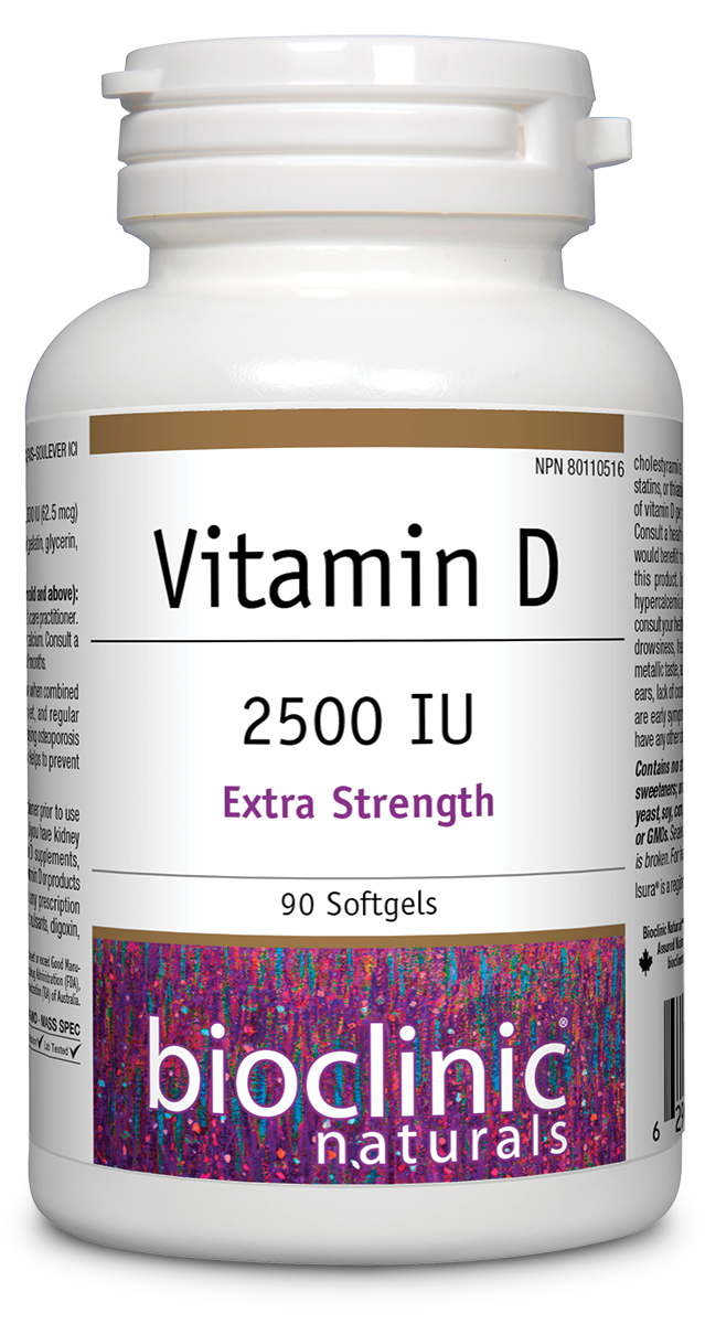 BIO CLINIC VITAMIN D3 2500IU 180 SOFTGELS