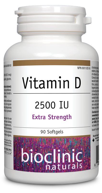 BIO CLINIC VITAMIN D3 2500IU 180 SOFTGELS