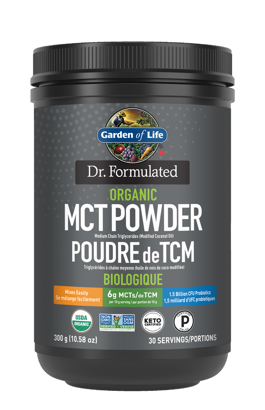 GARDEN OF LIFE DR. FORMULATED ORGANIC MCT POWDER 300G