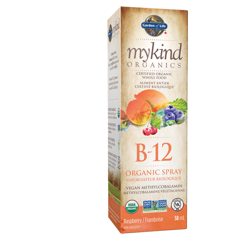 GARDEN OF LIFE MYKIND ORGANICS B12 ORGANIC SPRAY RASPBERRY 58ML