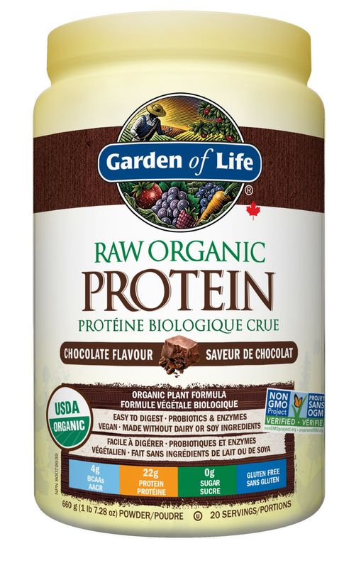 GARDEN OF LIFE RAW ORGANIC PROTEIN CHOCOLATE 660G