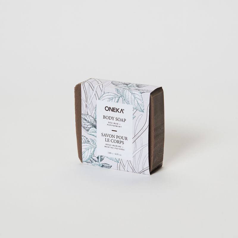 ONEKA SEA MUD &amp; PEPPERMINT SOAP BAR 140GR