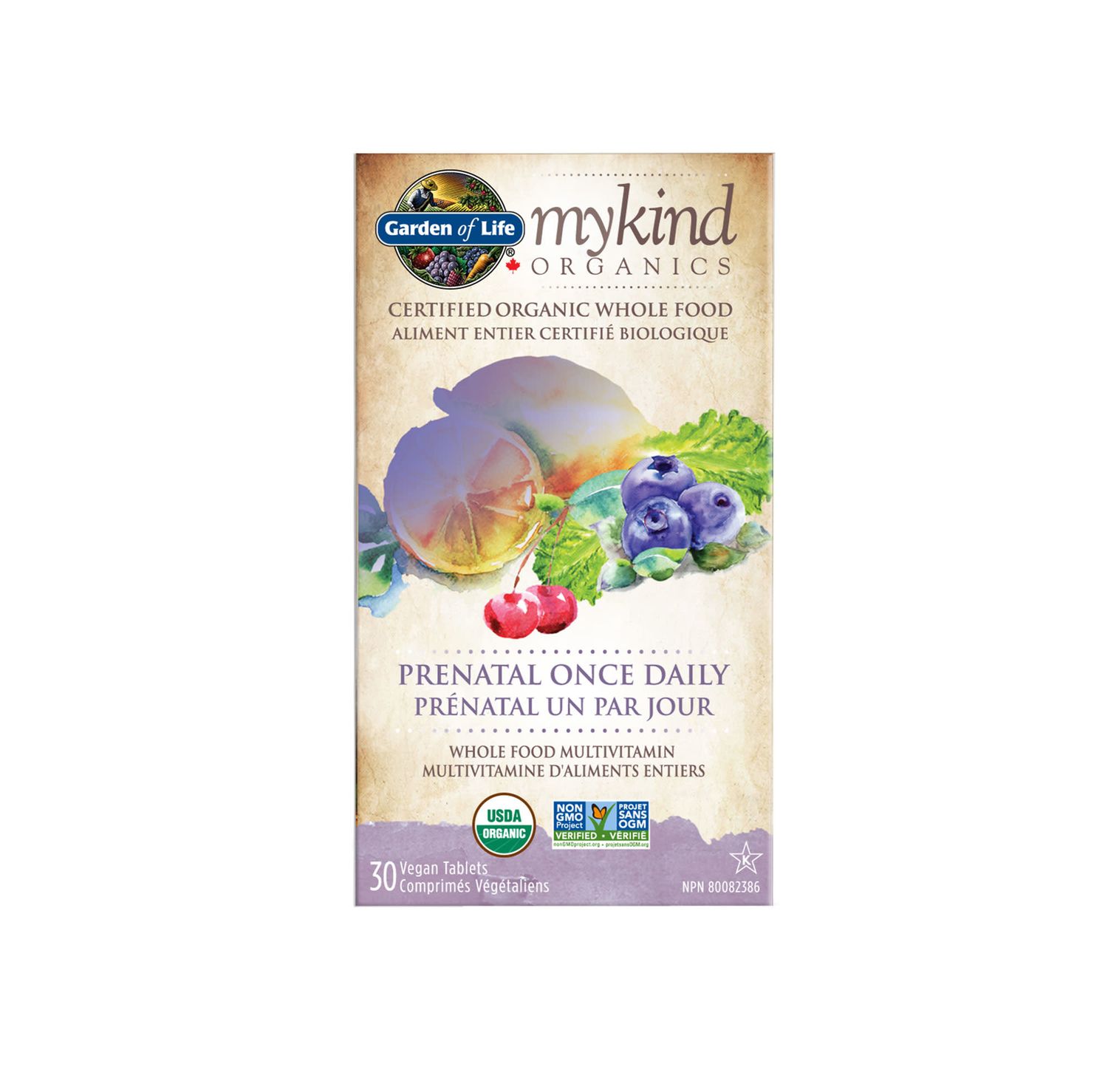 GARDEN OF LIFE MYKIND ORGANICS MULTIVITAMIN PRENATAL ONCE DAILY 30VT
