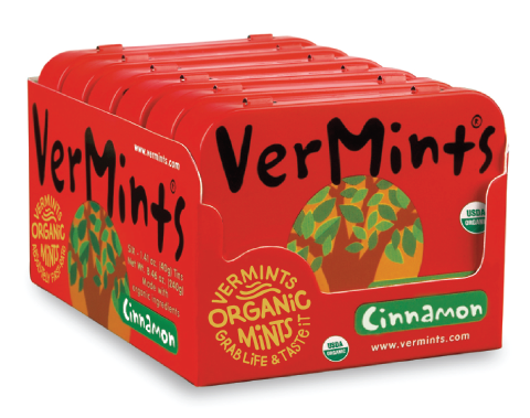 VERMINTS ORGANIC MINTS CINNAMON MINTS 40G