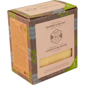 CRATE 61 ORGANICS SEAWEED &amp; SEA SALT SOAP 3PK