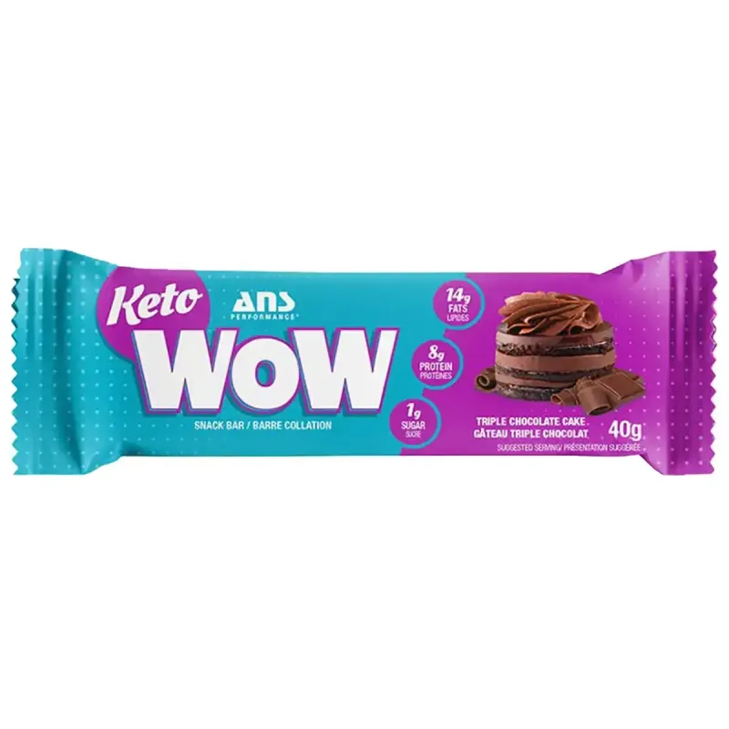 ANS KETO WOW TRIPLE CHOCOLATE CAKE BAR 40G