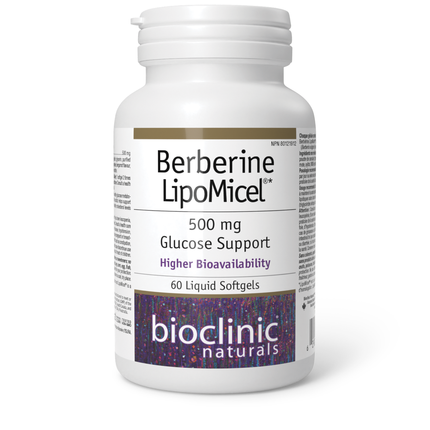BIO CLINIC BERBERINE LIPOMICEL 500MG 60 SOFTGELS