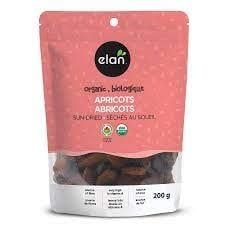 ELAN ORGANIC SUN DRIED APRICOTS 200G