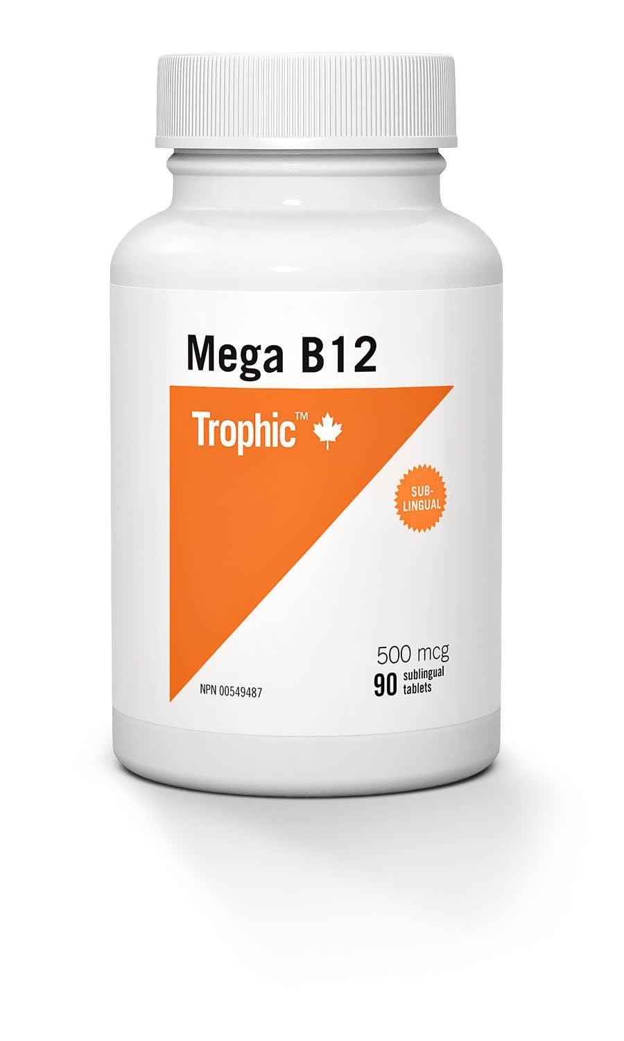 TROPHIC MEGA B12 500MCG 90 SUB TABS