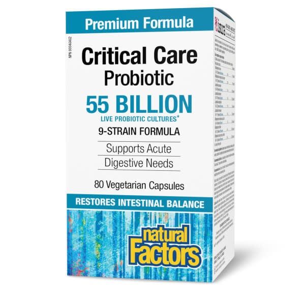 NATURAL FACTORS CRITICAL CARE PROBIOTIC 55 BILLION 80 VEGICAPS