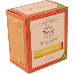 CRATE 61 ORGANICS AVOCADO GRAPEFRUIT SOAP 3PK