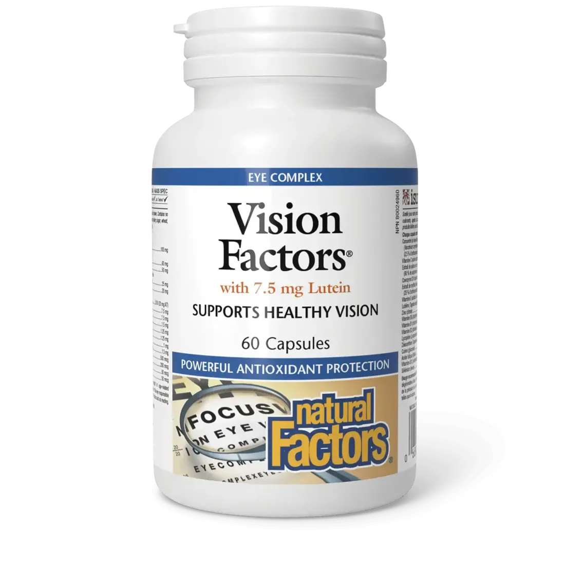 NATURAL FACTORS VISION FACTORS WITH LUTEIN 60 CAPS
