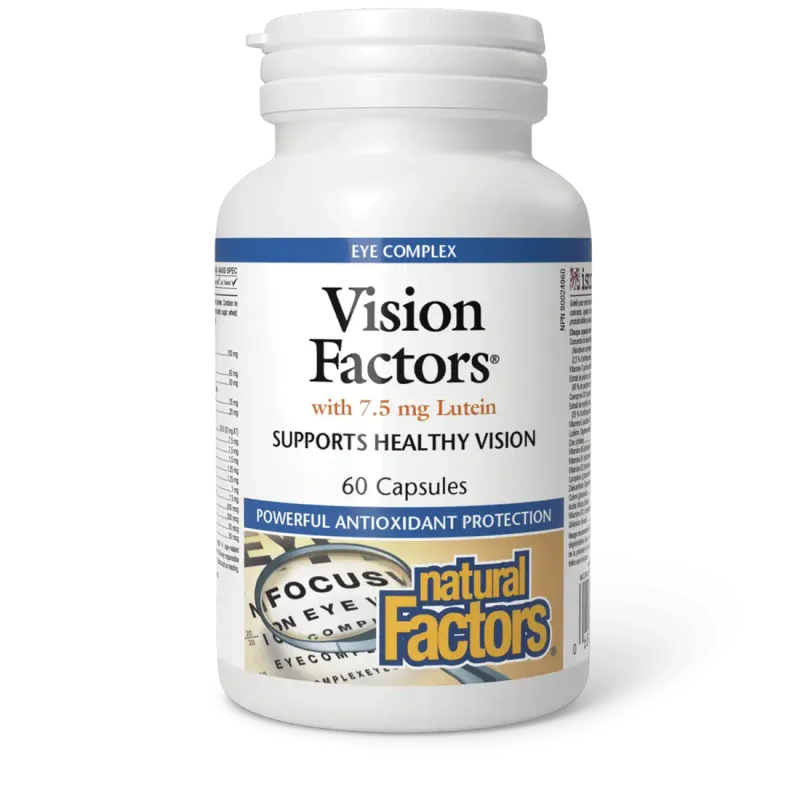 NATURAL FACTORS VISION FACTORS WITH LUTEIN 60 CAPS