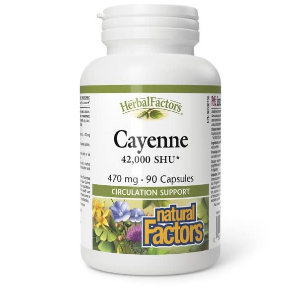 NATURAL FACTORS CAYENNE 470MG 90 CAPS (HERBAL FACTORS)