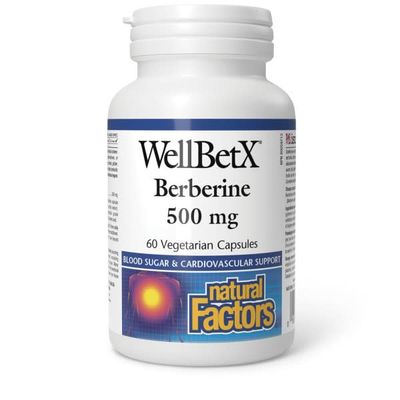 NATURAL FACTORS WELLBETX BERBERINE 500MG 60 VEG CAP