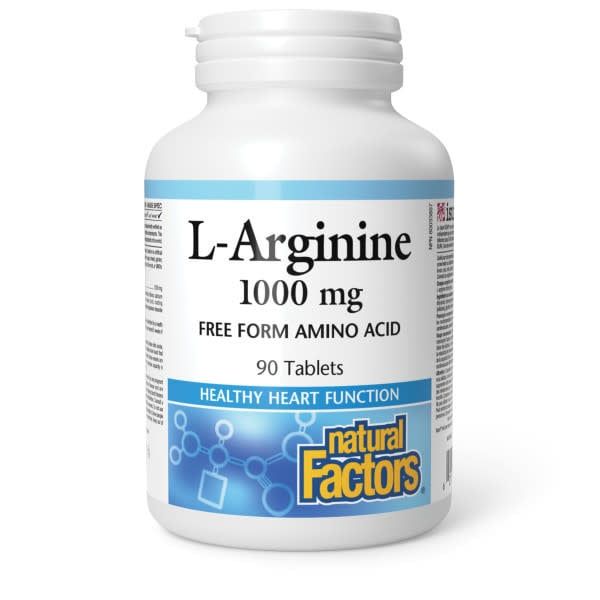 NATURAL FACTORS L-ARGININE 1000MG 90VEG CAPS