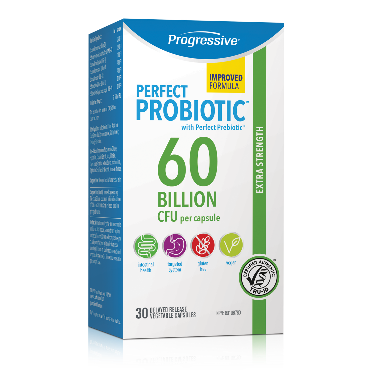 PROGRESSIVE PERFECT PROBIOTIC 60 BILLION 30 CAPS