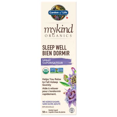 GARDEN OF LIFE MYKIND ORGANICS HERBALS SLEEP WELL SPRAY 58ML
