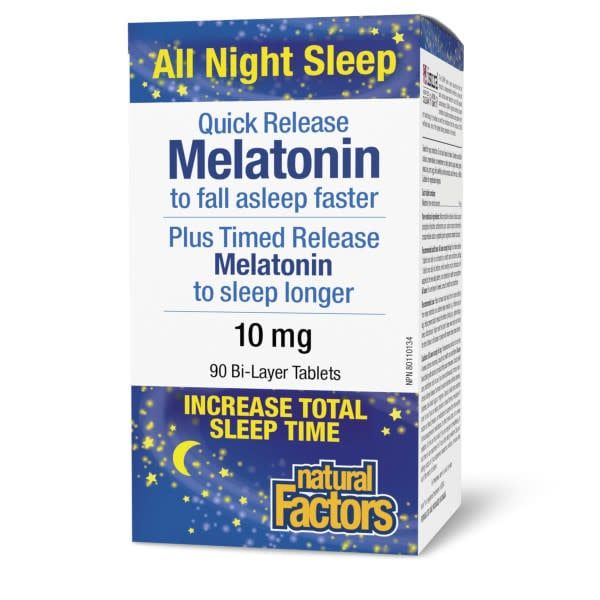 NATURAL FACTORS MELATONIN 10MG TIMED RELEASE 90 TABS