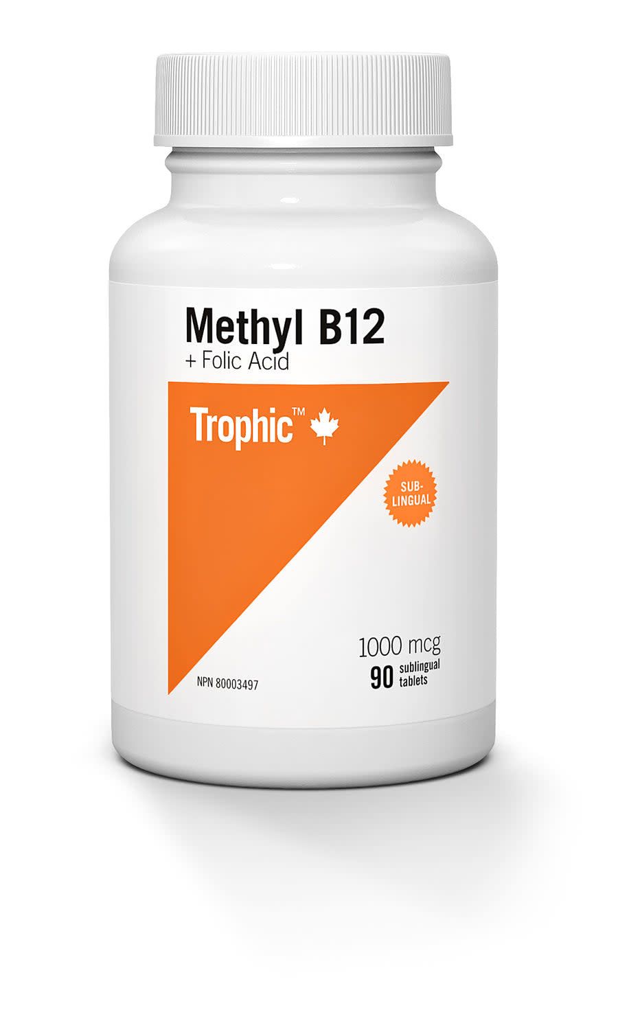 TROPHIC METHYL B12 + FOLIC ACID 1000MCG 90 SUB TABS