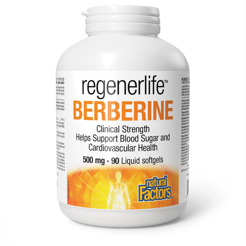 NATURAL FACTORS REGENERLIFE BERBERINE 500MG 90 SOFTGELS