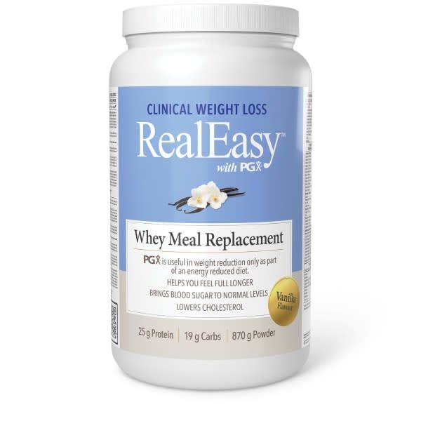 NATURAL FACTORS REAL EASY WITH PGX WHEY MEAL REPLACEMENT VAN 870G