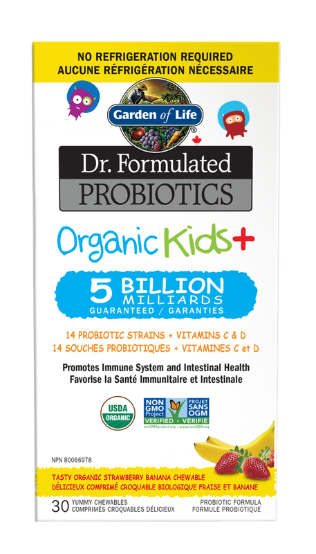 GARDEN OF LIFE DR F ORGANIC KIDS+ CHEW 5-B SS STRAWBERRY BANANA 30CT