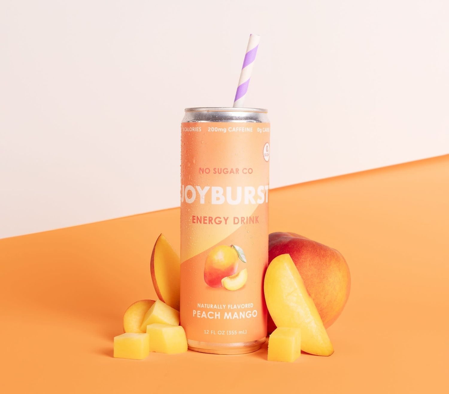 NO SUGAR COMPANY - JOYBURST ENERGY DRINK PEACH MANGO 355ML