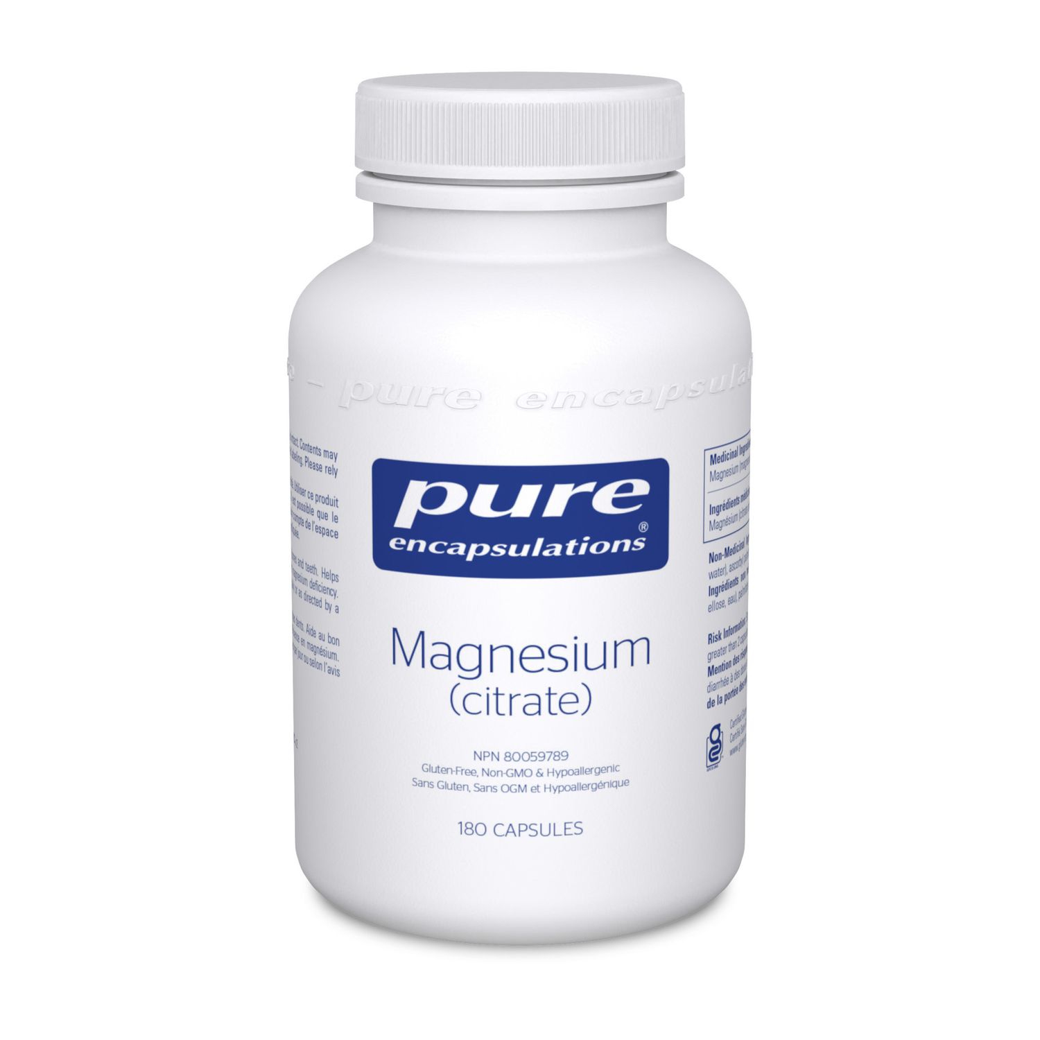 PURE ENCAPSULATIONS MAGNESIUM CITRATE 180 VEG CAPS