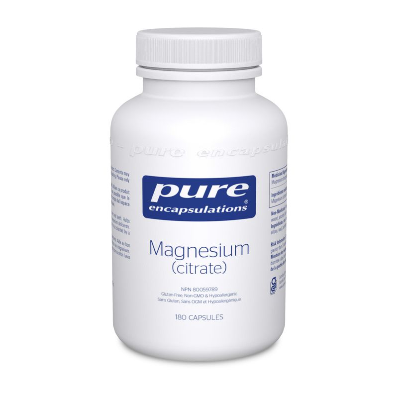 PURE ENCAPSULATIONS MAGNESIUM CITRATE 180 VEG CAPS
