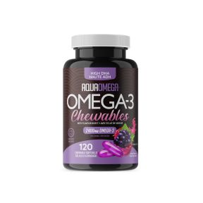 AQUAOMEGA HIGH DHA CHEWABLES GRAPE 120'S