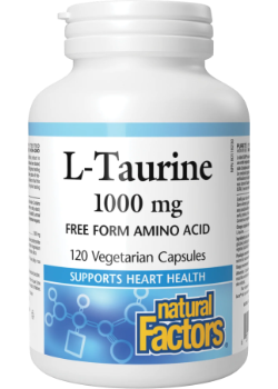 NATURAL FACTORS L-TAURINE 1000MG 120 VEG CAPS