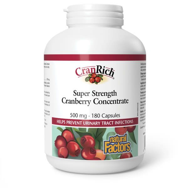 NATURAL FACTORS CRANRICH SUPER STRENGTH CRANBERRY CONCENTRATE (500MG) 180 CAPS