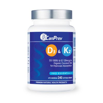 CANPREV D3 &amp; K2 240 SOFTGELS
