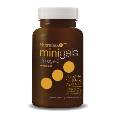 NUTRASEA  +D OMEGA 3 MINI GELS 120 SOFTGELS