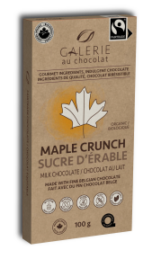 GALERIE AU CHOCOLAT MAPLE CRUNCH BAR 100G