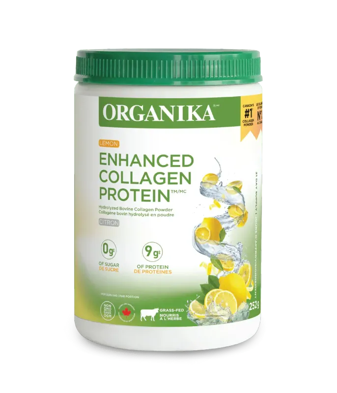 ORGANIKA ENHANCED COLLAGEN PROTEIN LEMON 252G