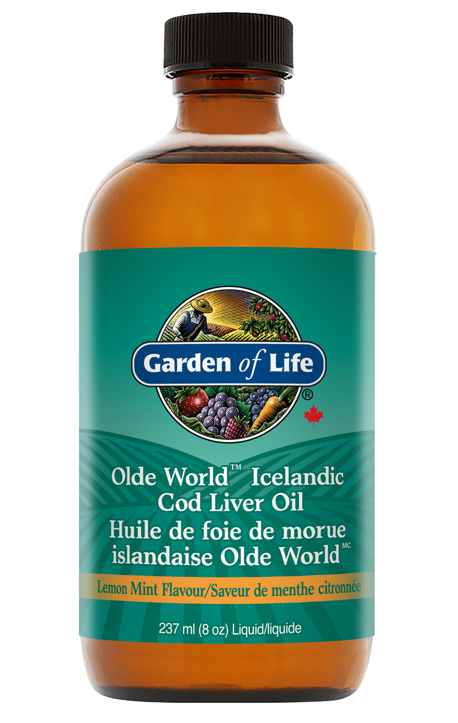 GARDEN OF LIFE COD LIVER OIL LEMON MINT 237ML